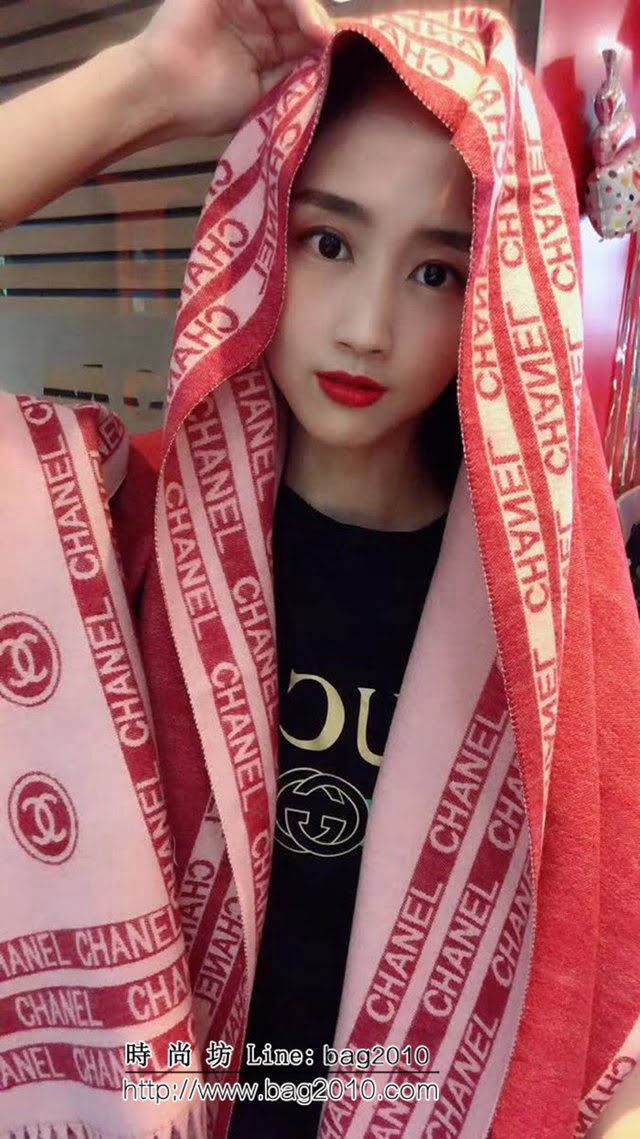 CHANEL香奈兒 2018年度最新火爆款 條紋百搭羊絨混紡圍巾 LLWJ6798
